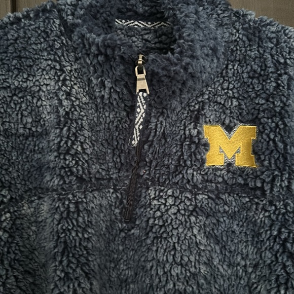 Women’s Michigan Sherpa Super Soft Quarter Zip Pullover Jacket-SZ L - Picture 4 of 4